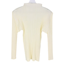 画像をギャラリービューアに読み込む, Pleated Please Issey Miyake プリーツプリーズ イッセイミヤケ プリーツ 長袖 ハイネック カットソー ホワイト XLサイズ相当【中古】 レディース
