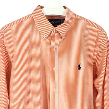 將圖片載入圖庫檢視器 RALPH LAUREN ラルフローレン 長袖シャツ コットン オレンジ ホワイト ストライプ サイズL/G【中古】 メンズ
