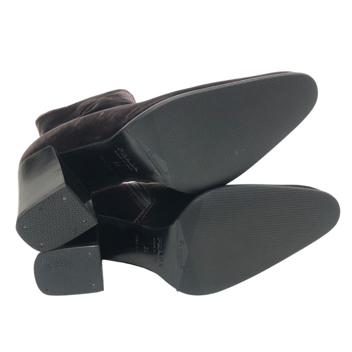 PRADA プラダ サイドジップ ショート ブーツ ベロア