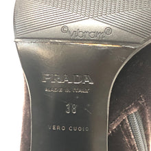 이미지를 갤러리 뷰어에 로드 , PRADA プラダ サイドジップ ショート ブーツ ベロア グラファイト 25cm相当【中古】 レディース
