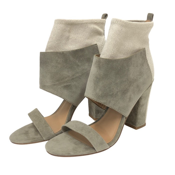 Belle by Sigerson Morrison ベル バイ シガーソン モリソン バイカラー ブーツサンダル グレー ベージュ 23.5-24cm相当【中古】【新品同様】【美品】 レディース