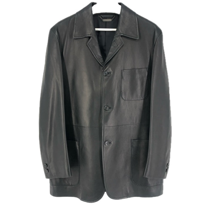 Burberry London バーバリー ロンドン レザージャケット 羊革 ブラック Lサイズ【中古】【美品】 メンズ