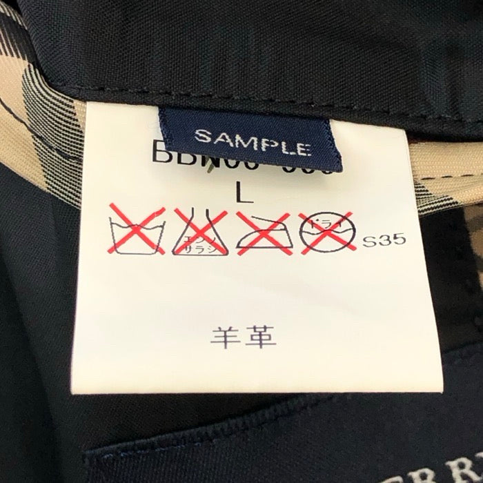 Burberry London バーバリー ロンドン レザージャケット 羊革 ブラック