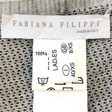 画像をギャラリービューアに読み込む, FABIANA FILIPPI ファビアナ フィリッピ メッシュ ロングカーディガン コットン グレー Mサイズ相当【中古】 レディース
