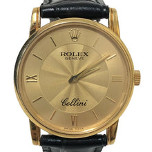 画像をギャラリービューアに読み込む, ROLEX ロレックス K番 32mm 純正尾錠(750) チェリーニ 5116 腕時計 18KYG シャンパン 手巻き シャンパン文字盤【中古】 メンズ
