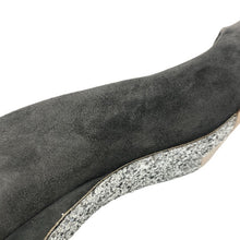 將圖片載入圖庫檢視器 MIUMIU ミュウミュウ グリッター スクエアトゥ パンプス スウェード ダークグレー 25cm相当【中古】 レディース
