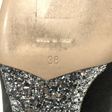 將圖片載入圖庫檢視器 MIUMIU ミュウミュウ グリッター スクエアトゥ パンプス スウェード ダークグレー 25cm相当【中古】 レディース
