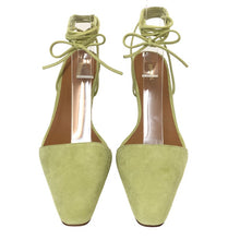 將圖片載入圖庫檢視器 PIPPICHIC ピッピシック レースアップ クリスタルヒール ミュール スウェード パステルグリーン 24.5cm相当【中古】 レディース
