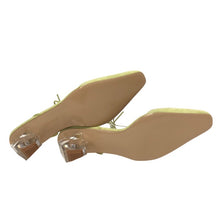 將圖片載入圖庫檢視器 PIPPICHIC ピッピシック レースアップ クリスタルヒール ミュール スウェード パステルグリーン 24.5cm相当【中古】 レディース
