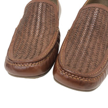 画像をギャラリービューアに読み込む, Clarks クラークス 編み込み メッシュ ローファー スリッポン レザー ブラウン 26.5cm相当【中古】メンズ
