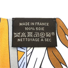 画像をギャラリービューアに読み込む, HERMES エルメス ツイリー Le Jardin de la Maharani マハラニの庭 スカーフ シルク オーカー【中古】
