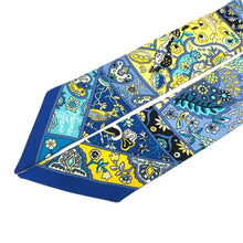 画像をギャラリービューアに読み込む, HERMES エルメス ツイリー Au Pays des Oiseaux Fleurs 花咲く鳥たちの国で スカーフ シルク ブルー【中古】
