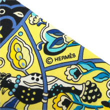 画像をギャラリービューアに読み込む, HERMES エルメス ツイリー Au Pays des Oiseaux Fleurs 花咲く鳥たちの国で スカーフ シルク ブルー【中古】

