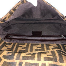 画像をギャラリービューアに読み込む, FENDI フェンディ ズッカ柄 マンマバケット 26424 ショルダーバッグ キャンバス/レザー ブラウン【中古】 レディース
