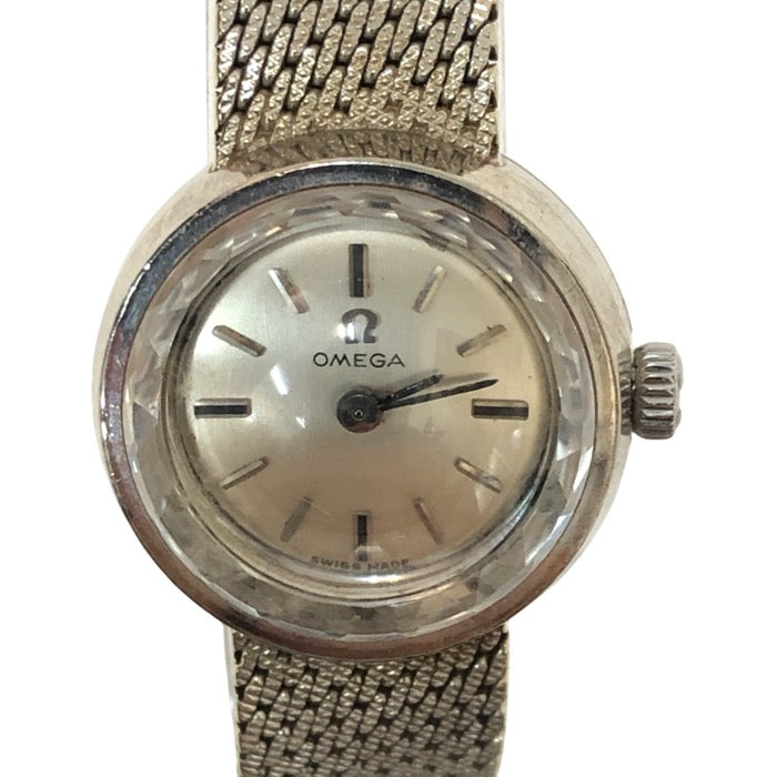 OMEGA オメガ カットガラス アンティーク 17ｍｍ 7205 腕時計 K18ホワイトゴールド 手巻き シルバー文字盤【中古】 レディース