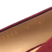 画像をギャラリービューアに読み込む, Salvatore Ferragamo サルヴァトーレフェラガモ ヴァラリボン パンプス スウェード レッド 22.5cm相当【中古】【新品同様】【美品】レディース
