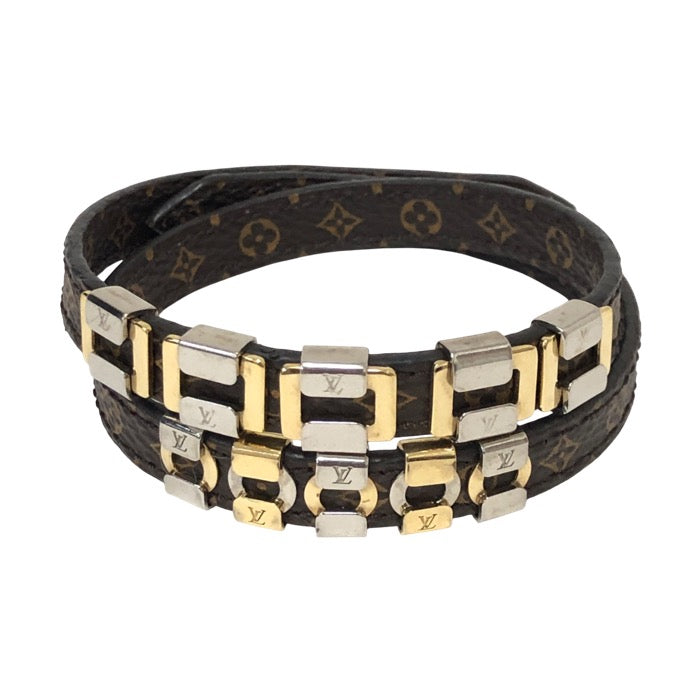 LOUIS VUITTON ルイ・ヴィトン ブラレス ロック M6356 ブレスレット モノグラムキャンバス ブラウン【中古】 レディース