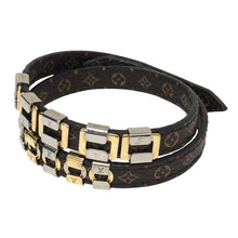 画像をギャラリービューアに読み込む, LOUIS VUITTON ルイ・ヴィトン ブラレス ロック M6356 ブレスレット モノグラムキャンバス ブラウン【中古】 レディース
