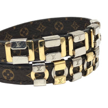 画像をギャラリービューアに読み込む, LOUIS VUITTON ルイ・ヴィトン ブラレス ロック M6356 ブレスレット モノグラムキャンバス ブラウン【中古】 レディース
