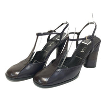 將圖片載入圖庫檢視器 PRADA プラダ バイカラー バックストラップ サンダル レザー パープル ブラウン 24.5cm相当【中古】 レディース
