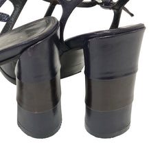 將圖片載入圖庫檢視器 PRADA プラダ バイカラー バックストラップ サンダル レザー パープル ブラウン 24.5cm相当【中古】 レディース
