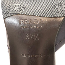 將圖片載入圖庫檢視器 PRADA プラダ バイカラー バックストラップ サンダル レザー パープル ブラウン 24.5cm相当【中古】 レディース
