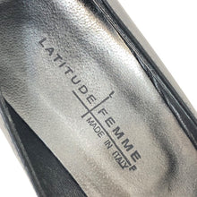 画像をギャラリービューアに読み込む, Latitude Femme ラティチュード ファム ポインテッドトゥ ハイヒール Vカット パンプス レザー ブラック 24cm相当【中古】【新品同様】【美品】レディース
