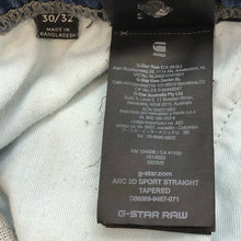 画像をギャラリービューアに読み込む, G-Star Raw ジースター ロウ ジョガーパンツ ARC 3D SPORT STRAIGHT TAPERED D06089-9487-071 コットン インディゴブルー S-M相当【中古】メンズ
