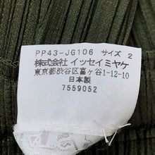 画像をギャラリービューアに読み込む, Pleated Please Issey Miyake プリーツプリーズ イッセイミヤケ プリーツミディアム 裾カット変形 PP43-JG106 スカート オリーブグリーン系 M相当【中古】 レディース
