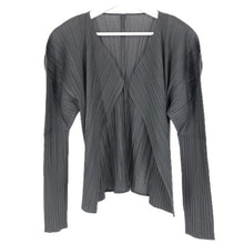 將圖片載入圖庫檢視器 Pleated Please Issey Miyake プリーツプリーズ イッセイミヤケ PP04-JD623 カーディガン ダークグレー XL相当【中古】 レディース
