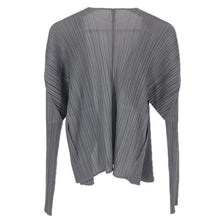 將圖片載入圖庫檢視器 Pleated Please Issey Miyake プリーツプリーズ イッセイミヤケ PP04-JD623 カーディガン ダークグレー XL相当【中古】 レディース
