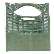 画像をギャラリービューアに読み込む, Good Goods Issey Miyake グッドグッズ イッセイミヤケ 2way  MOKKO TWILL GG33-AG414 ハンドバッグ ニット グリーン【中古】【美品】ユニセックス
