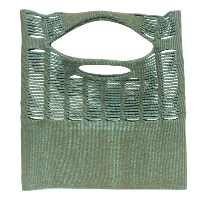 Good Goods Issey Miyake グッドグッズ イッセイミヤケ 2way  MOKKO TWILL GG33-AG414 ハンドバッグ ニット グリーン【中古】【美品】ユニセックス