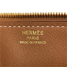 Load image into Gallery viewer, HERMES エルメス ジップアンゴー PM シェーヌダンクル ポーチ エバーカラー ブラウン 刻印あり【中古】【新品同様】【美品】レディース
