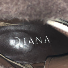 画像をギャラリービューアに読み込む, DIANA ダイアナ ショート ブーツ ファー/スウェード ダークベージュ 8.5cmヒール 24.5cm【中古】レディース
