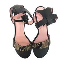 Load image into Gallery viewer, By Malene Birger バイ マレーネ ビルガー アンクルストラップ サンダル レザー ブラック 7.5cmヒール 24.5cm相当【中古】レディース
