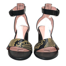 Load image into Gallery viewer, By Malene Birger バイ マレーネ ビルガー アンクルストラップ サンダル レザー ブラック 7.5cmヒール 24.5cm相当【中古】レディース
