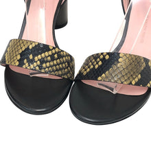 Load image into Gallery viewer, By Malene Birger バイ マレーネ ビルガー アンクルストラップ サンダル レザー ブラック 7.5cmヒール 24.5cm相当【中古】レディース
