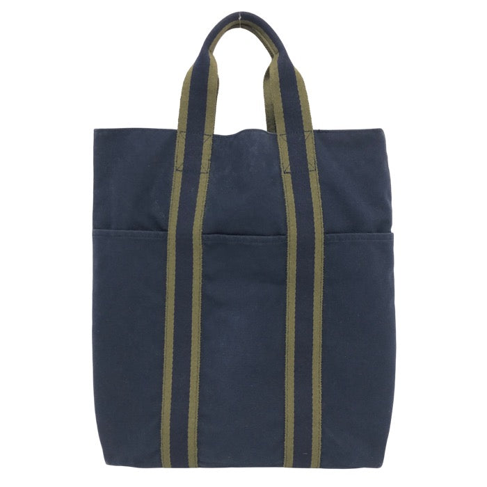 HERMES エルメス フールトゥ カバス トートバッグ キャンバス ネイビー【中古】 ユニセックス