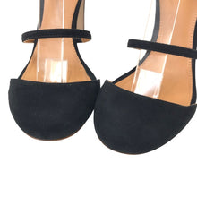 將圖片載入圖庫檢視器 PIPPICHIC ピッピシック ラウンドトゥ ストラップ サンダル スウェード ブラック 10cmヒール サイズ37.5(24.5cm相当)【中古】レディース
