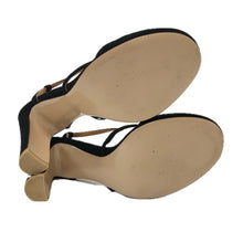 將圖片載入圖庫檢視器 PIPPICHIC ピッピシック ラウンドトゥ ストラップ サンダル スウェード ブラック 10cmヒール サイズ37.5(24.5cm相当)【中古】レディース
