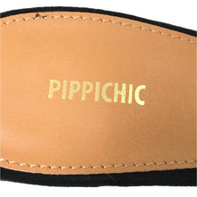 將圖片載入圖庫檢視器 PIPPICHIC ピッピシック ラウンドトゥ ストラップ サンダル スウェード ブラック 10cmヒール サイズ37.5(24.5cm相当)【中古】レディース
