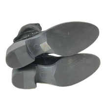 画像をギャラリービューアに読み込む, Karen Lips カレンリップス ハーフジップ スタッズ ロングブーツ スウェード ブラック 5cmヒール 24.5cm相当【中古】【新品同様】【美品】レディース
