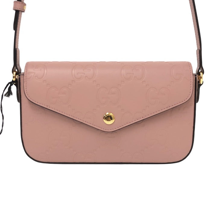 GUCCI グッチ スーパー ミニ クロスボディ 斜め掛け 772794 ショルダーバッグ レザー ピンク【中古】【新品同様】【美品】レディース
