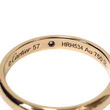 画像をギャラリービューアに読み込む, CARTIER カルティエ 1Pダイヤ 57号 16.5号相当 リング Cドゥ エングレーブド ウェディング 指輪 K18ピンクゴールド【中古】 レディース
