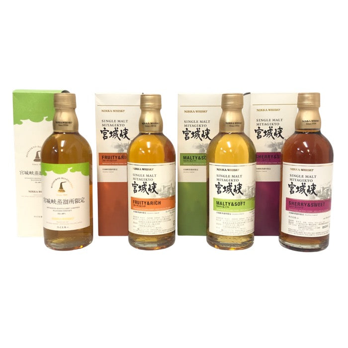 Nikka Whisky ニッカウヰスキー 宮城狭 蒸留所限定 未開栓 500ml 4本セット 箱付 ウイスキー【中古】【新品同様】