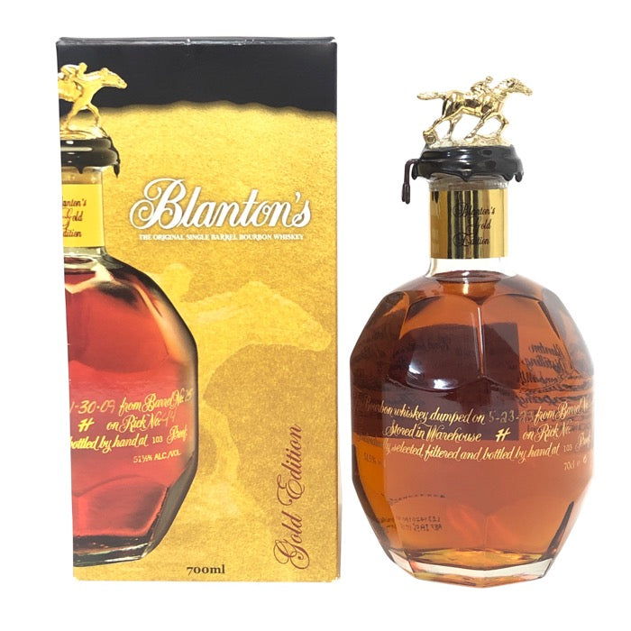 Blanton's ブラントン ゴールドエディション 未開栓 700ml 51度 箱付 シングルバレル バーボン ウイスキー【中古】【新品同様】