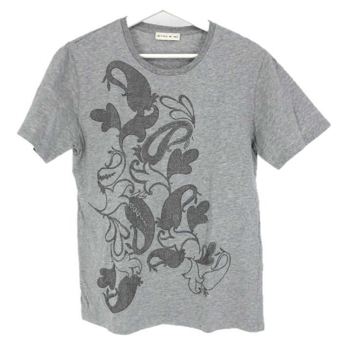 ETRO エトロ メタルビーズ 半袖Ｔシャツ コットン グレー M相当【中古】 レディース