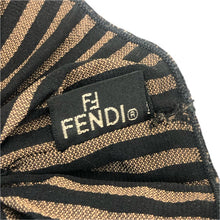 画像をギャラリービューアに読み込む, FENDI フェンディ シュシュ ペカン柄 ヘアアクセサリー ブラウン×ブラック【中古】 レディース

