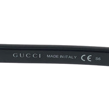 画像をギャラリービューアに読み込む, GUCCI グッチ メガネフレーム サイドロゴ Gロゴ 度なしレンズ GG1635 29A ブラック メガネ【中古】 ユニセックス
